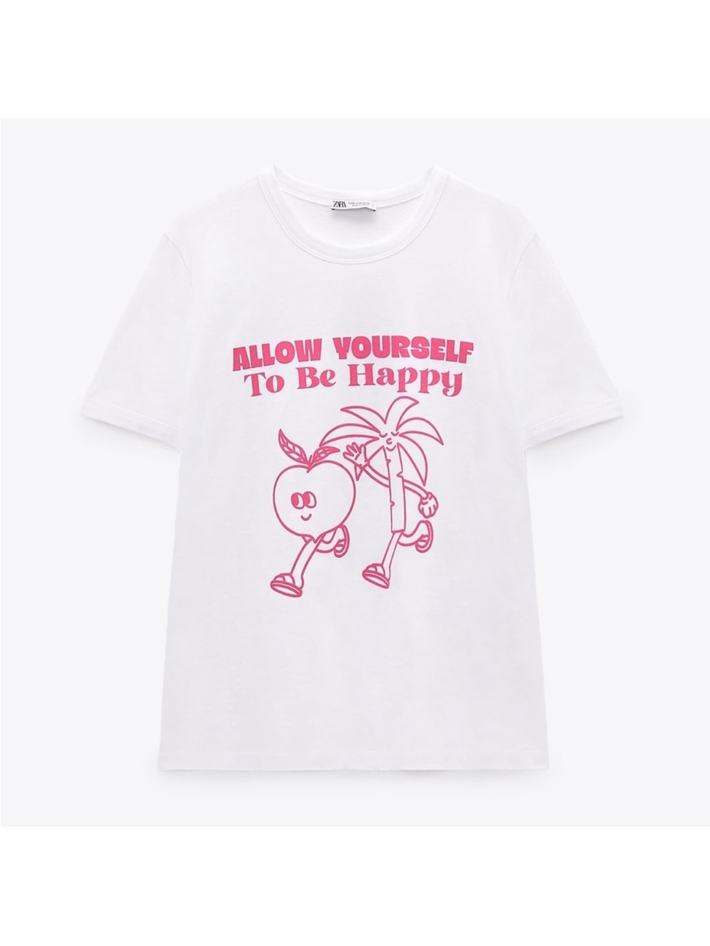 ZARA | ‘Allow Yourself To Be Happy’ Cotton Shirt